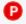 roter Kreis mit Buchstabe P