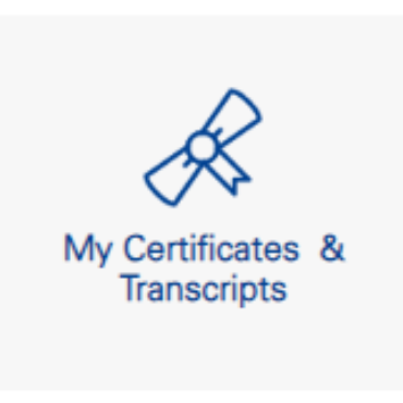 Icon My certificates and transcripts