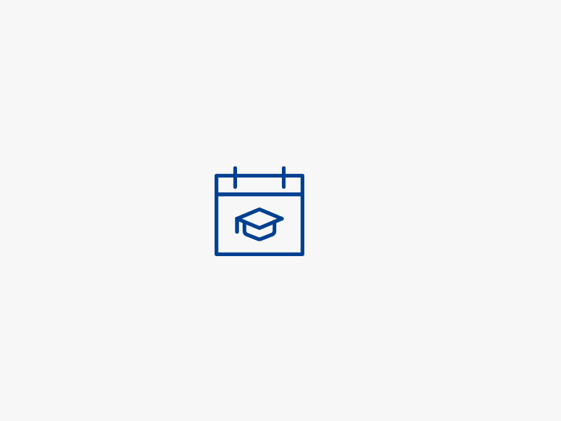 C@MPUS Icon Kalender mit Graduiertem Hut 